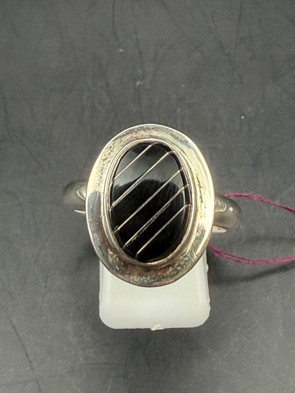 Vintage "New" Sterling Silver Mexico Stone Inlay Ring Size 9.5